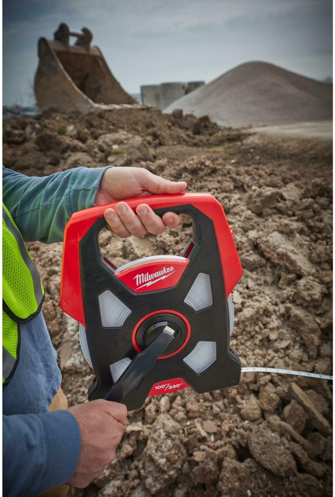 MILWAUKEE MEETBAND 100mtr STALEN BAND 9,5mm MET COATING KLASSE II 48225211