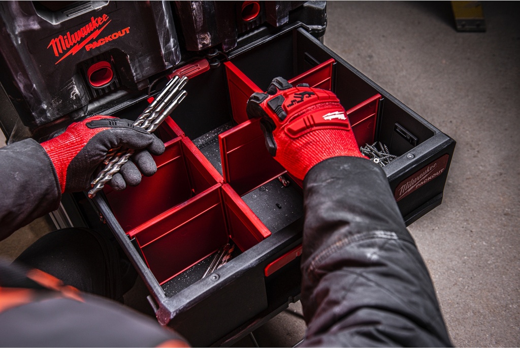 MILWAUKEE PACKOUT™ GEREEDSCHAPSKOFFER MET 2 LADES 564x414x363mm 4932472129