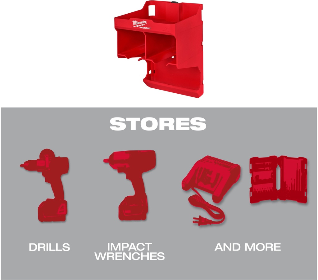 MILWAUKEE PACKOUT™ HOUDER VOOR BOORMACHINES 4932480712