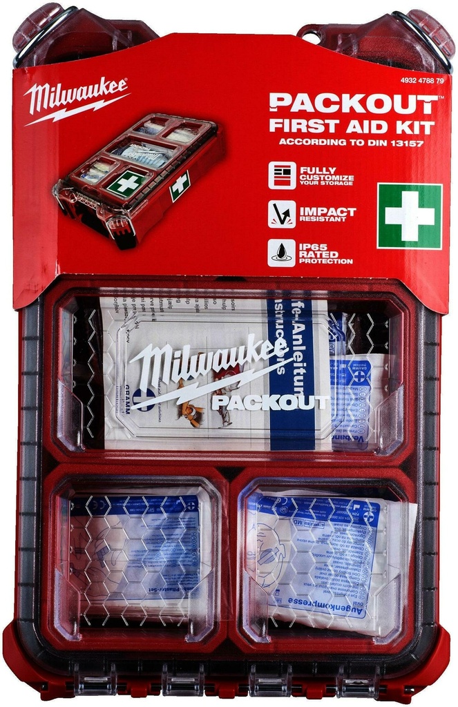 MILWAUKEE PACKOUT™ FIRST AID KIT EHBO KIT DIN13157 4932478879