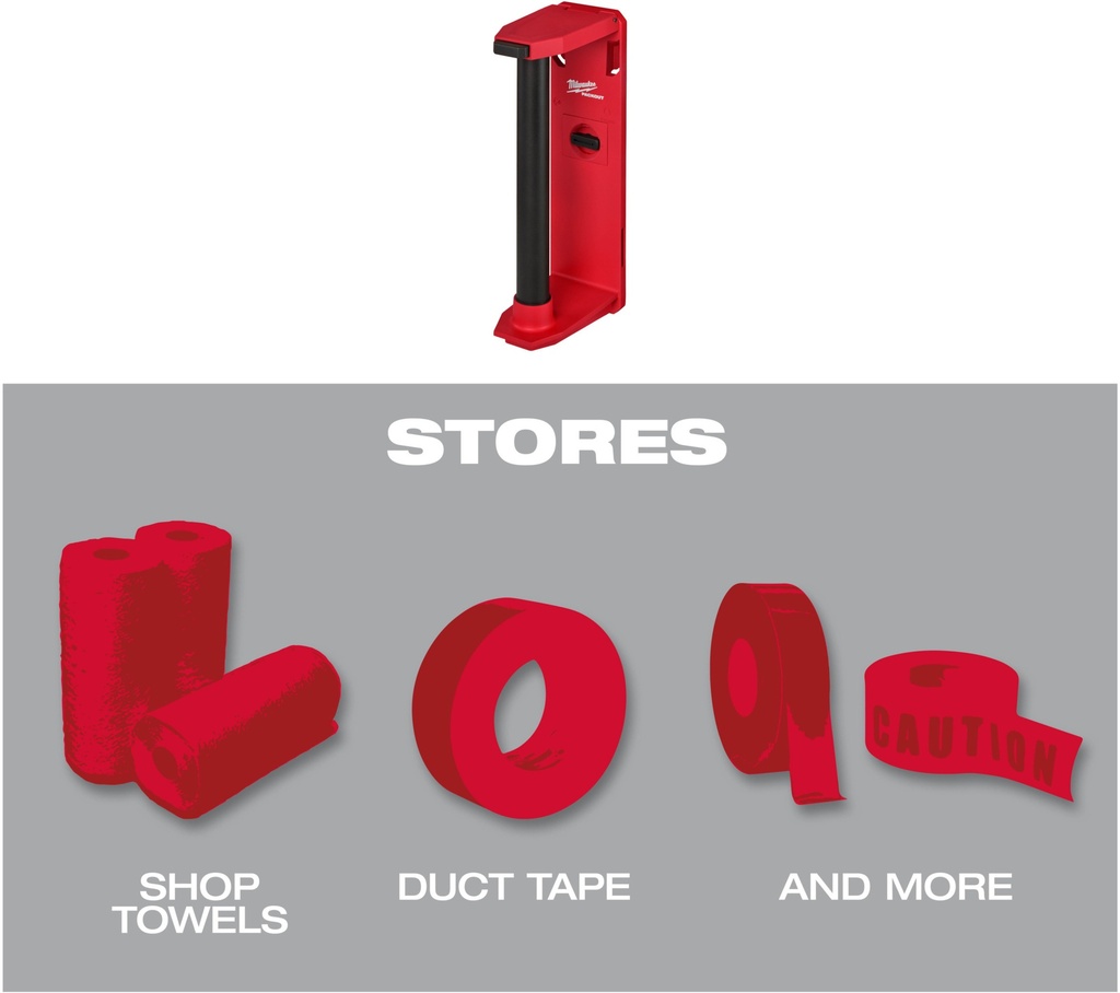 MILWAUKEE PACKOUT™ PAPER TOWEL HOLDER HOUDER VOOR PAPIEREN HANDDOEK 4932480707