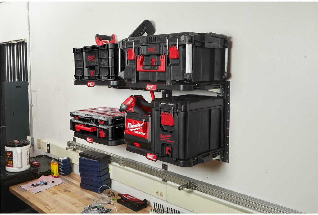 MILWAUKEE PACKOUT™ RACKING SYSTEM KIT REKKENSYSTEEM 2 PLATEN+RAILS 4932472127