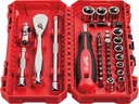MILWAUKEE 1/4'' RATEL EN DOPPENSET 38-Delig PACK-OUT READY BOX 4932498381