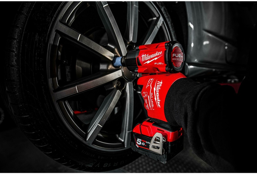 MILWAUKEE M18 FUEL™ M18 FMTIW2P12-502X 1/2'' ACCU SLAGMOERSLEUTEL MET VERENDE BORGPEN 881Nm 4933478453