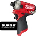 MILWAUKEE M12 FUEL™ SURGE™ M12 FQID-0 1/4'' HEX HYDRAULISCHE ACCU SLAGSCHROEVENDRAAIER 50Nm 4933464972