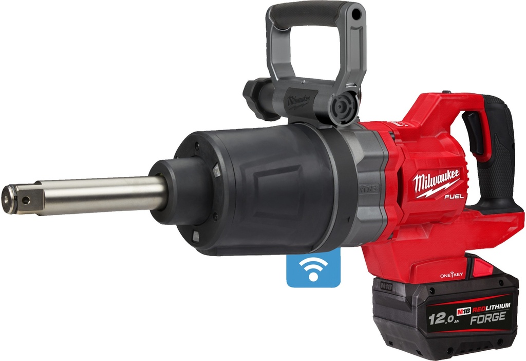 MILWAUKEE M18 FUEL™ ONE-KEY™ M18 ONEFHIWF1D-121C 1'' ACCU SLAGMOERSLEUTEL HOOG KOPPEL MET FRICTIERING 2711Nm D-GREEP & VERLENGDE AS 4933499251