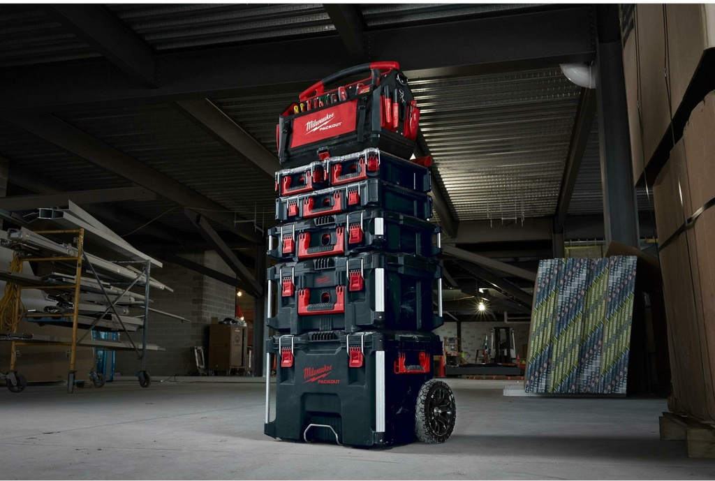 MILWAUKEE PACKOUT™ BOX TROLLEY GEREEDSCHAPSTROLLEY CAPACITEIT 113kg 4932464078