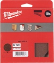 MILWAUKEE 150/6 HL SCHUURSCHIJF VOOR VLAKSCHUURMACHINES 150mm KORREL 120 (10) Stuks. 4932492210
