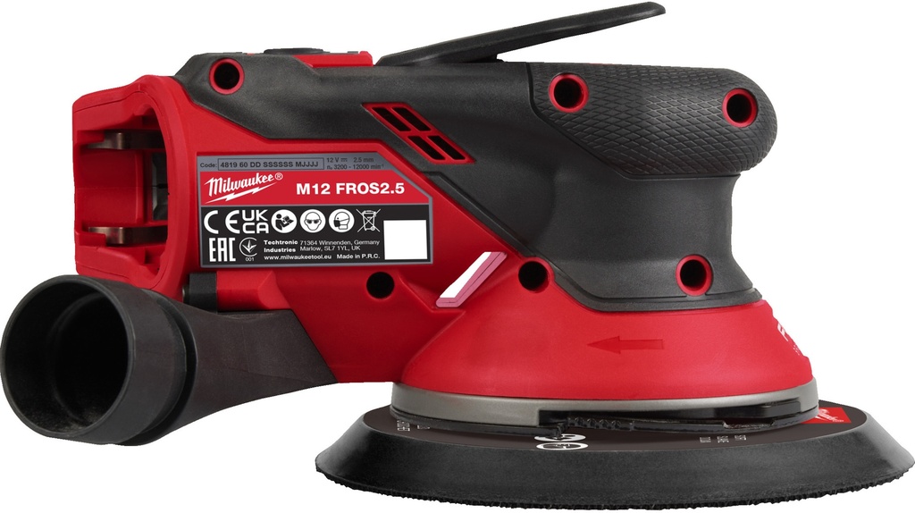 MILWAUKEE M12 FUEL™ M12 FROS2.5-0 EXCENTRISCHE ACCU SCHUURMACHINE 150mm MET 2,5mm ROTATIE 4933493647