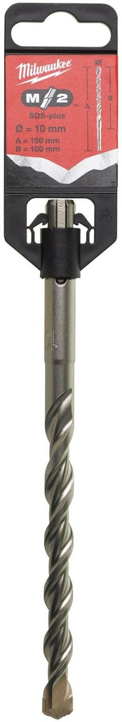 MILWAUKEE SDS-PLUS M2 HAMERBOOR 2-SNIJKANTEN 10,0x100x160mm 4932307073