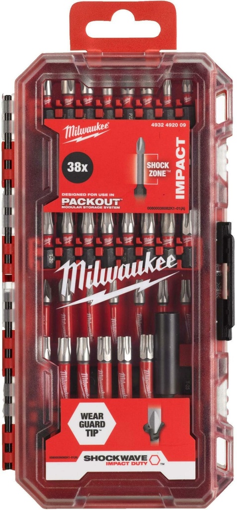 MILWAUKEE SHOCKWAVE™ IMPACT DUTY BIT SET 38-Delig 4932492009