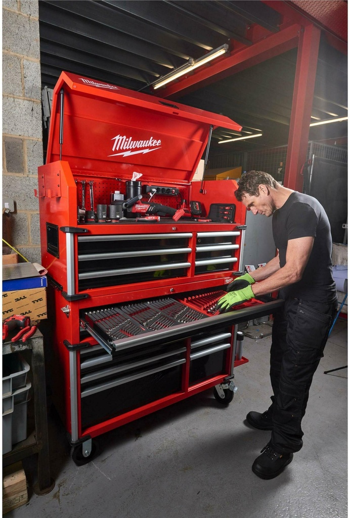 MILWAUKEE TOOLGUARD™ SRC46-1 STALEN GEREEDSCHAPSWAGEN 117cm MET 10 laden 4932478852