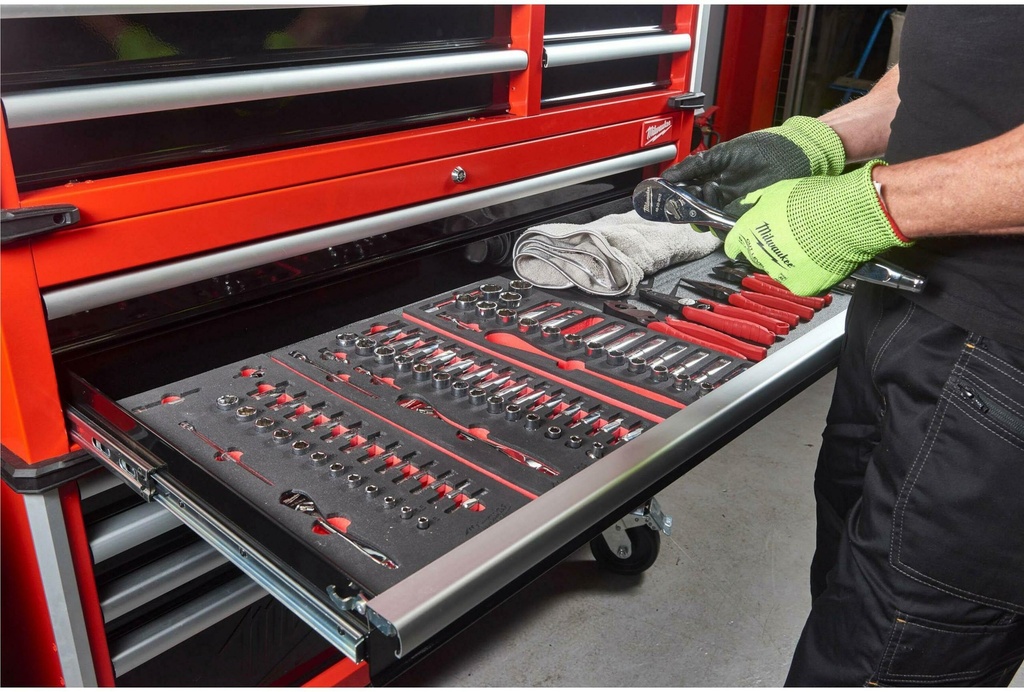 MILWAUKEE TOOLGUARD™ SRC46-1 STALEN GEREEDSCHAPSWAGEN 117cm MET 10 laden 4932478852