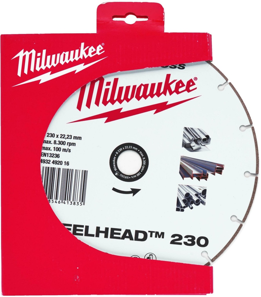 MILWAUKEE STEELHEAD™ SPEEDCROSS DIAMANTSLIJPSCHIJF METAAL 230mm 4932492016