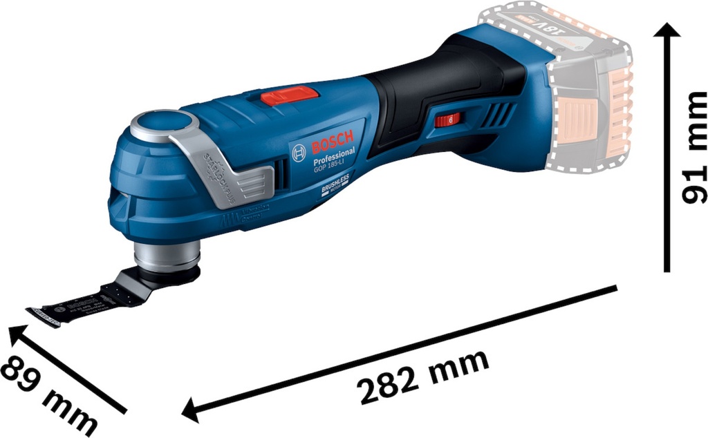 BOSCH PRO GOP 18V-34 ACCU MULTITOOL 'Starlock/SDS-systeem' IN L-BOXX 06018G2000