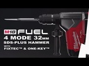 MILWAUKEE M18 FUEL™ ONE-KEY™ M18 ONEFHPX-0X SDS PLUS 4 STANDEN ACCU BOORHAMER 32mm FIXTEC™ 4933478495
