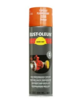 SPUITBUS RUST-OLEUM HARD HAT 2255 DEKLAAG FLUORESCEREND ORANJE RAL 2000