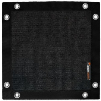 WINDDOEK HxB 2x2,4mtr ZWART 180gr MET BAND EM OGEN 