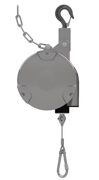 AUTOSTAT SPRING BALANCER STAINLESS STEEL 8241/3 30-45Kg 2-mtr WITH OVERRIDE PROTECTION (+ STAINLESS STEEL HOUSING)