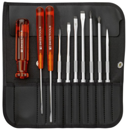 PB DRIVER SET 10 PIECES. IN ROLLER CASE
