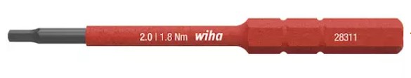 SLIMFIX SCREWDRIVER KLING VDE Allen key 2mm for VDE TORQUE SCREWDRIVER 2831-18