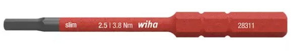SLIMFIX SCREWDRIVER KLING VDE Allen 2.5 for VDE TORQUE SCREWDRIVER 2831-18