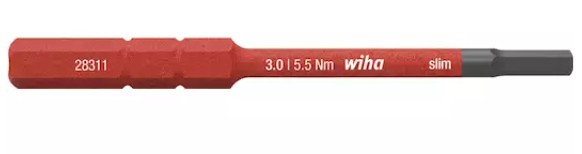 SLIMFIX SCREWDRIVER KLING VDE Allen key 3mm for VDE TORQUE SCREWDRIVER 2831-18