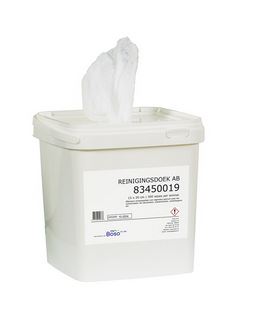 Bucket of 500 WETWIPE'S 15X22cm ANTI-BAC