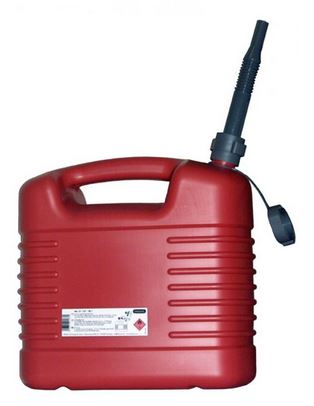 JERRYCAN 10L PE  (BENZINE+DIESEL) ROOD 