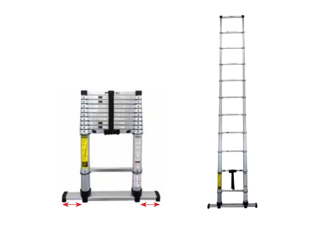 TELESCOOPLADDER 13-SPORTEN 3,8m 