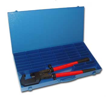 HAND PRESS ROD SET UP TO 60kN (240mm2) C-HEAD + PLASTIC CASE v PRESS INSERTS