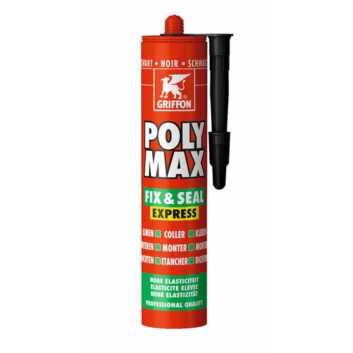 GRIFFON POLYMAX FIX & SEAL BLACK 290ML. mounting adhesive and sealant 6150454