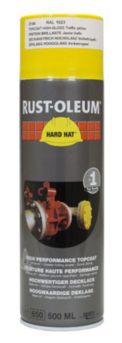 SPUITBUS RUST-OLEUM HARD HAT 2147 DEKLAAG SIGNAALGEEL HOOGGLANS RAL 1003