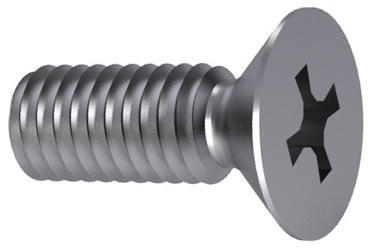 COUNTERSUNK SCREWED STAINLESS STEEL A2 M5X12 D965 A-H PHILLIPS CROSS SLOTTED