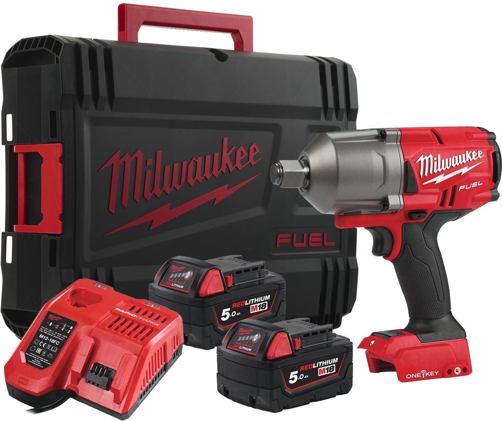 MILWAUKEE M18 FUEL™ ONE-KEY™ M18 ONEFHIWF34-502X 3/4'' ACCU SLAGMOERSLEUTEL MET FRICTIERING 2034Nm 4933459730