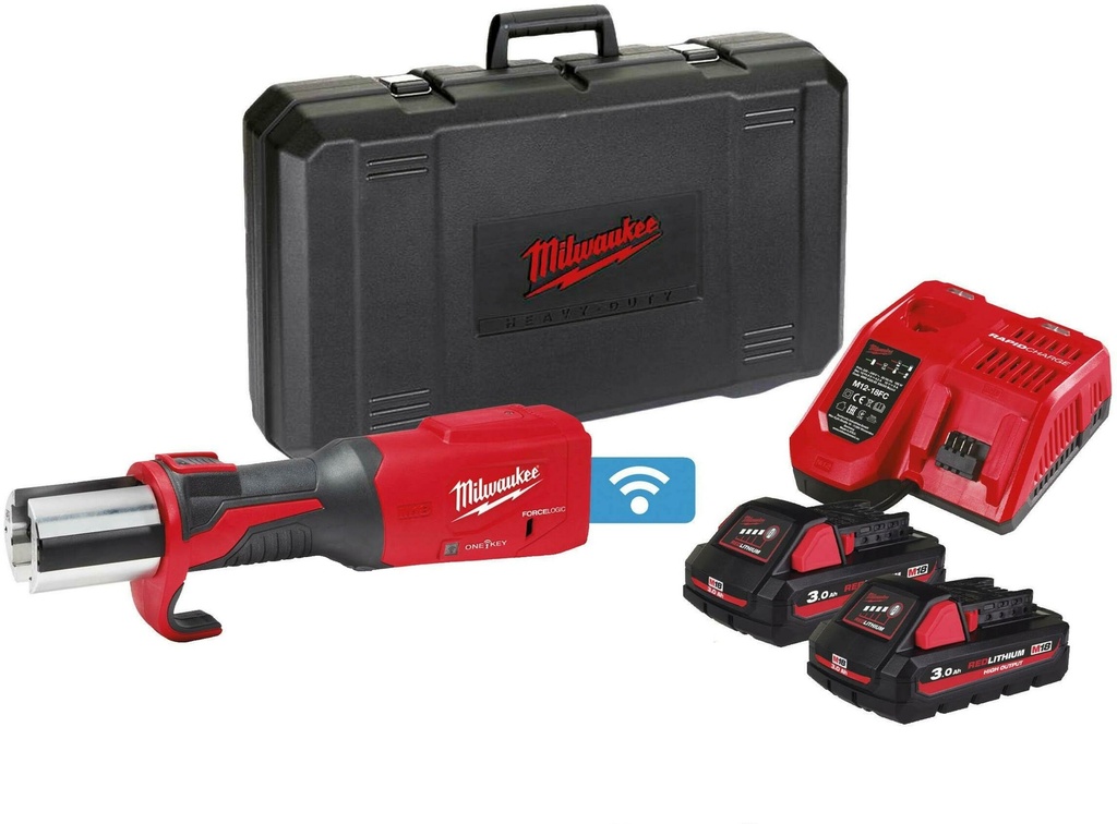 MILWAUKEE CORDLESS ROD M18 ONEBLHPT-302C WITH 2X 3.0Ah BATTERY + CHARGER IN CASE