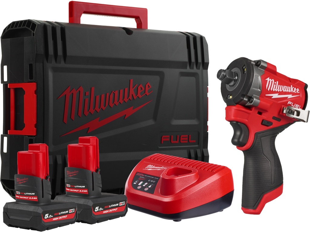 MILWAUKEE SLAGM.AANZ. M12 FCIWF12G3-502X WITH 2 M12HB5 BATTERIES AND CHARGER