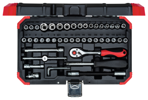 SOCKET SET 1/4" SW 4-14mm, 46-PCS R49003046, 3300052 *A*