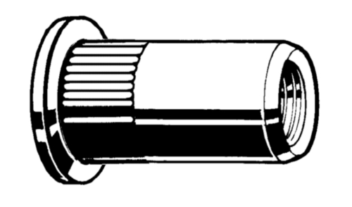 BLINDKLINKMOER ALU. CK M5x L=13 klinkbereik 0,5-3,0mm / OPENUITVOERING