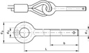 EYE BOLT M16 X 500 ( for LIFT CABLE) (for lift cable Ø 9-11 mm) ZSO16500