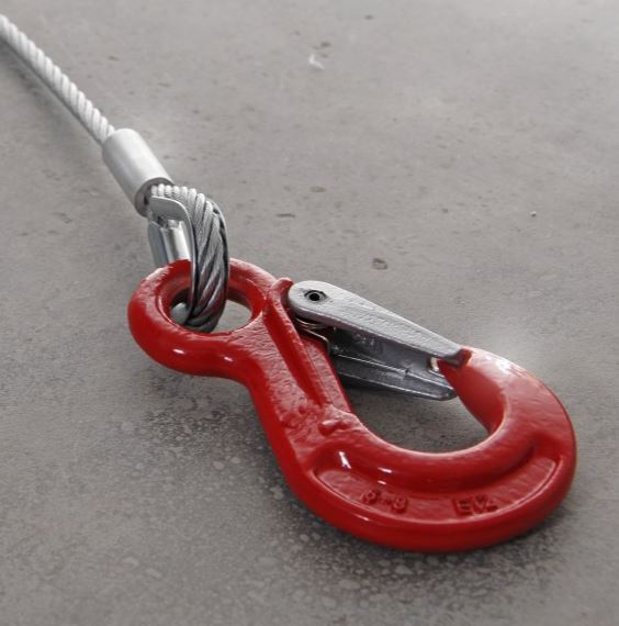 MOUNTING SET COMPL. LIFTING HOOK+VALVE 1.6 T (hook+pointed socket+pressing costs+pressing clamp)