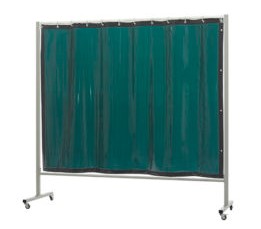LASSCHERM OMNIUM B= 215cm H=200cm CLEAR TRANSPARANT VERRIJDBAAR