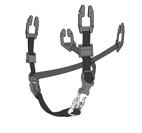 CHIN STRAP FOR MSA  V-GUARD HELMETS 4-POINT TEXTILE 15mm