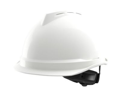SAFETY HELMET MSA V-GUARD 520 ABS WHITE WITH FAS-TRAC III INTERIOR