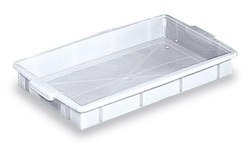 STACKABLE BIN 560x355x64 NATURAL WHITE 9ltr. CLOSED WALLS