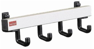 WANDKAPSTOK MET 4 JASHAKEN ALU/ZWART 521205