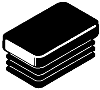 FURNITURE CAP 80x50mm 56797 BLACK