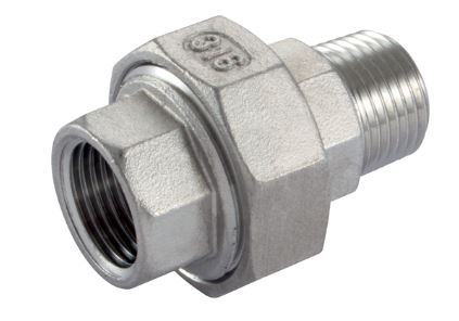 RVS 3-DLG KOP. 1" bi-bu BSPT-BSP RVS AISI 316 3DLG341 MFU-1