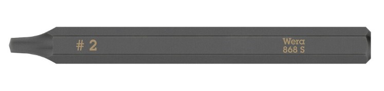BIT 1/4" WERA 868/4Z INNER SQUARE. 2MM L=70MM