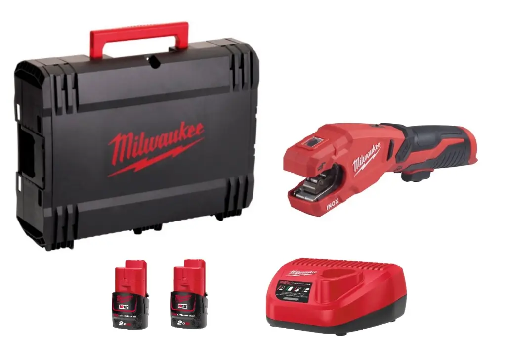 STAINLESS STEEL PIPE CUTTER RAPTOR M12 PCSS-202C 2X 2.0AH BATTERY + CHARGER AND CASE
